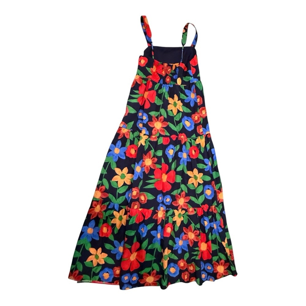 Skies Are Blue Navy Floral Maxi Dress Small Boho Cottagecore Summer - Picture 3 of 6